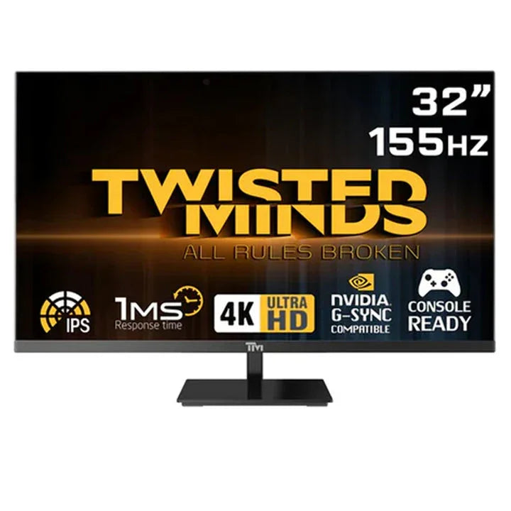Twisted Minds UHD 32'', 4K, 155Hz, 1ms, HDMI 2.1, IPS Panel Gaming Monitor - Tashqila Twisted Minds UHD 32'', 4K, 155Hz, 1ms, HDMI 2.1, IPS Panel Gaming Monitor - Tashqila